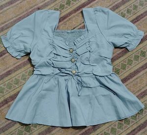 Blue peplum Top 🔵🔵