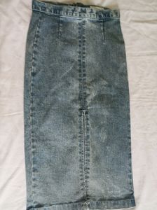 Denim Pencil Skirt