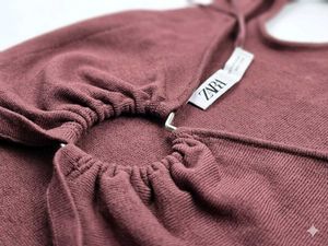 ZARA Sleeveless Halter Neck Top back Heart detai
