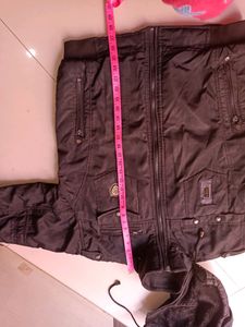 Men's Solid Black Regular Jacket