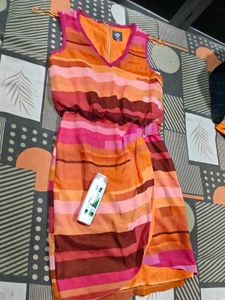 Vibrant Striped Wrap Dress and new shampoo
