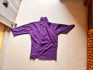 Men's Purple Button-Up Shirt
