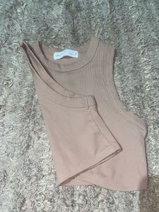 Ribbed Racerback Crop Top