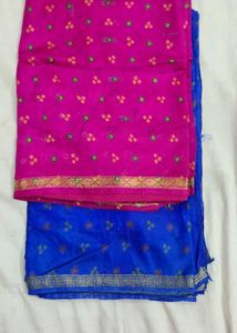 Vibrant Bandhani Silk Saree combo
