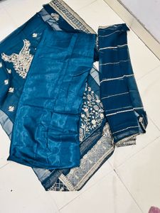 Elegant Teal Embroidered Salwar Suit