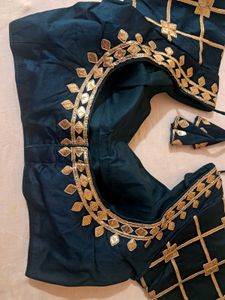 Elegant Teal Embroidered Blouse
