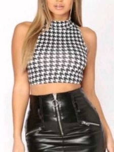 H&amp;M Houndstooth Print Top