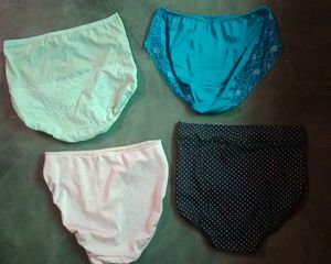 XL Vintage High Waist Style Panties Bundle Of 4