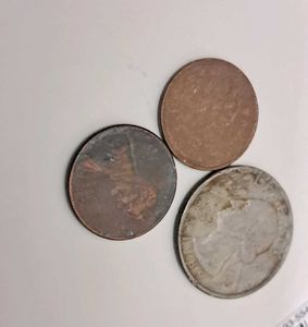 3 vintage Foreign coins