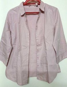 Light Pink Collared Button-Up Shirt