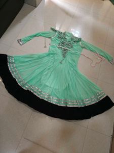 Mint Green Embellished Anarkali Suit