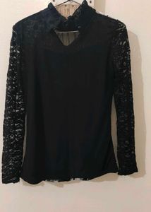 Chic Floral Lace Sleeve Top
