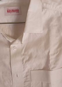 White Long Sleeve Shirt raymond fabric and stitchi