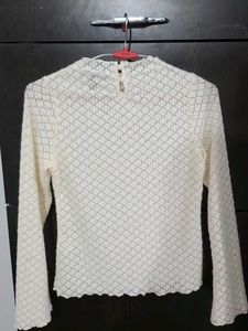 Branded New Sheer Lace Long Sleeve Top