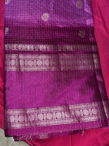 Elegant Purple &amp; Gold Saree