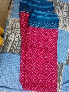 Vibrant Zigzag Pattern Saree