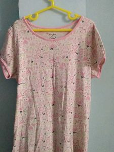 Cute Pink Print Dress