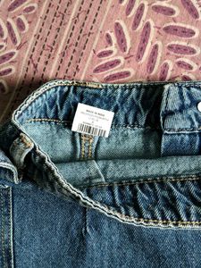 Denim Cargo Mini Skirt