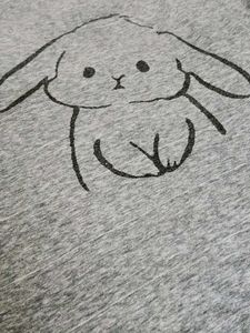 Cute Line Art Bunny Crop Top - Combo of 2 croptop