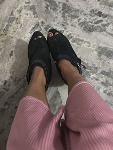 Black Sling Back Heels