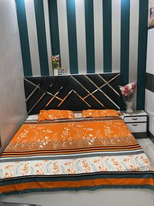 Vibrant Orange Floral Bedding Set