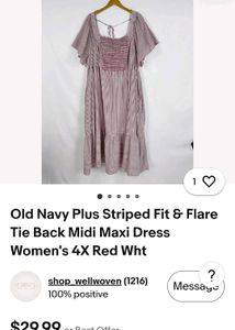 old navy Striped Smocked Tiered Dress