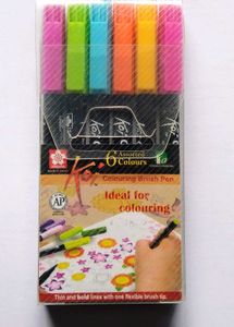 Sakura Koi Colouring Brush Pens - 6 Colors