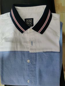 Stylish Two-Tone Short Sleeve Shirt