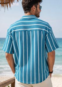 Men's Striped Short Sleeve Shirt