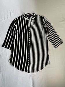 Chic Striped Button-Up Top
