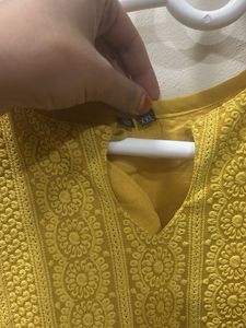 Elegant Yellow Chikankari Kurta