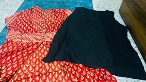 Red Printed Kurta