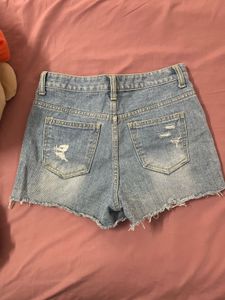 ripped denim shorts