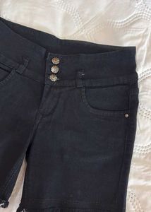 Stylish Black Denim Shorts