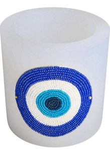 Beaded Evil Eye Candle Holder