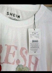 White Graphic T-Shirt with Floral Print