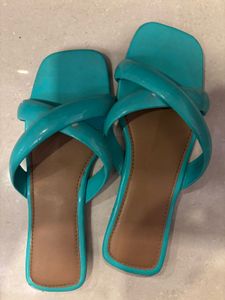Sea Green Colour Slipper