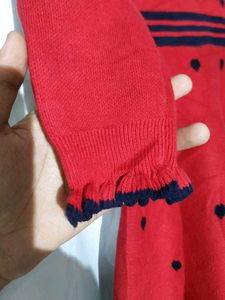 👗 Polo Sport Girls Red Knit Dress (Size 4Y) ❤️