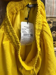 Yellow Tiered Mini Skirt