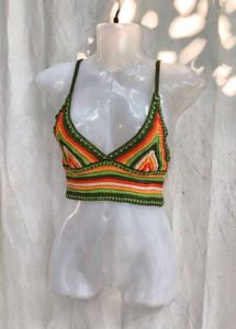 281110. Crocheted Boho Crop Top