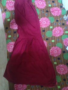 Maroon Floral Kurta Set