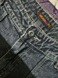 Womens Grey Cargo Jeans
