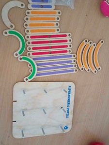 Alpha-Numeric Wooden Pattern Puzzle