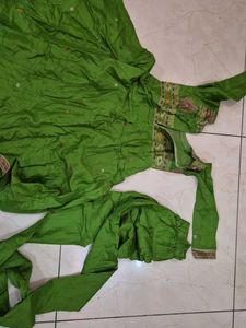 Elegant Green anarkali Kurta Set for girl