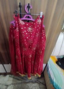 Red &amp; Gold Girls Dress