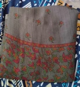 grey printed kurta set with duppata