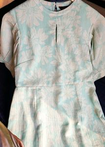 Pastel Blue Printed Dress Size 36