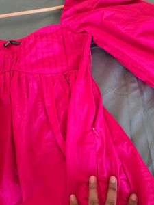 Zara Pink Puff Sleeve Dress