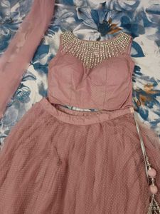 Designer Pink Lehenga Choli with Dupatta