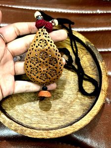 Boho Wooden Pendant Necklace